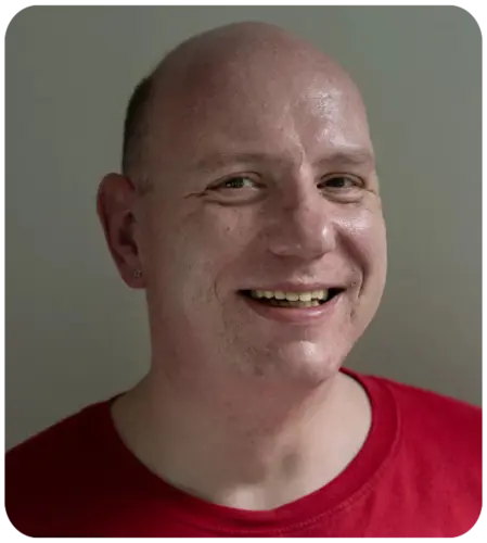 Porträt von Pascal, Präsident des Vereins Autismus Kunterbunt